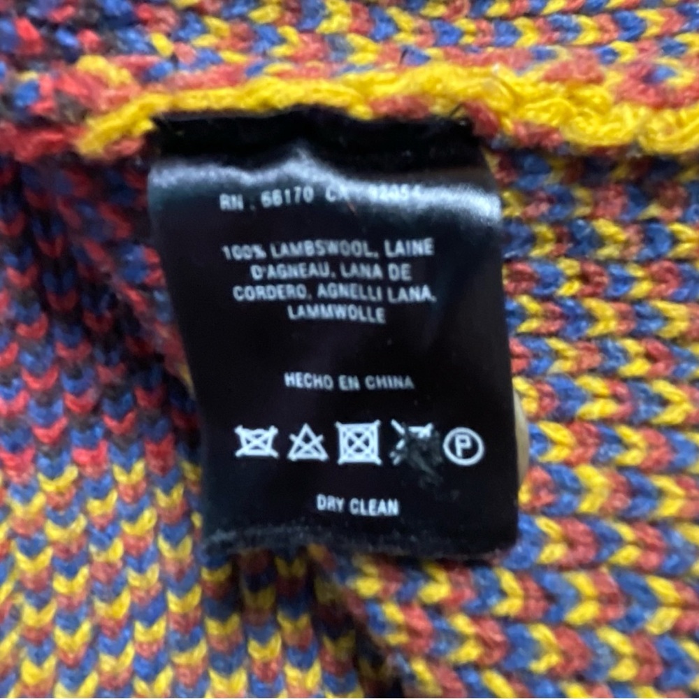 Sparrow Anthro Multicolor Geometric Lodestar Wool Cardigan Sweater Medium - Picture 8 of 9